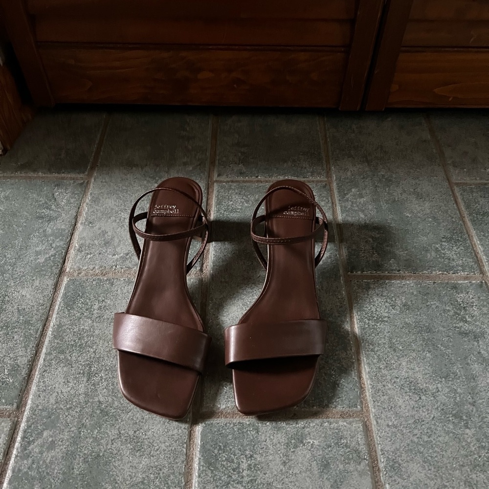 Jeffrey Campbell Dark Brown Strappy Sandals